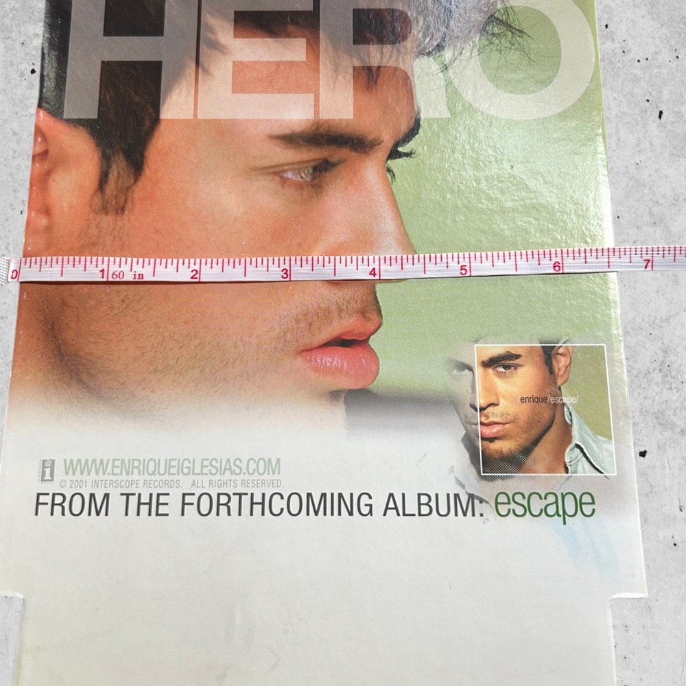 Promo Enrique Iglesias Hero Bin Display Card Rare Record Store - Picture 3 of 5